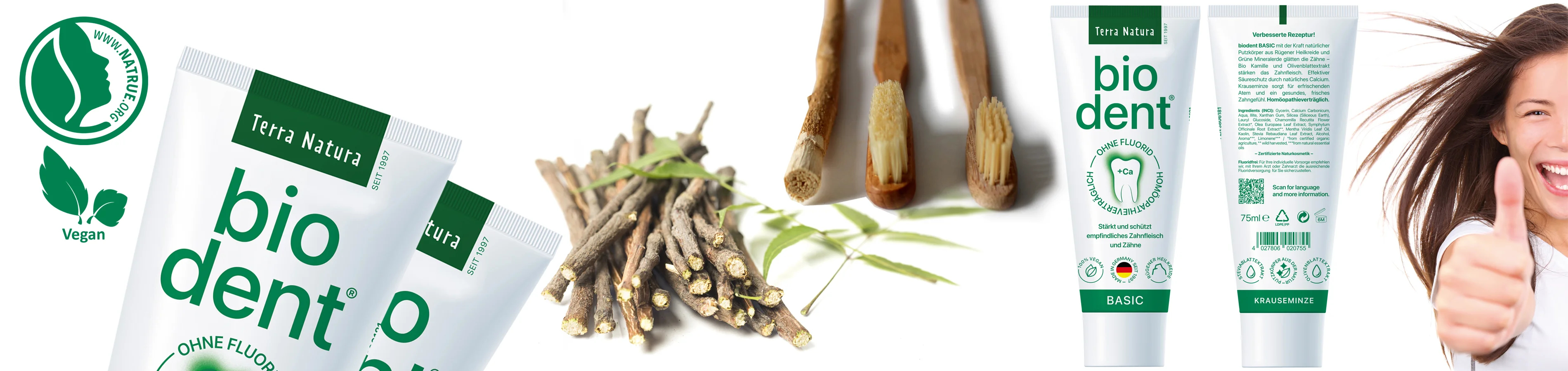 Biodent Basic Terra Natura Tandpasta zonder Fluoride BioVegan Stev